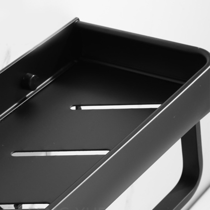 Giá Đỡ Dầu Gội Gắn Tường Đa Năng Kèm Móc Kim Loại Tiện Dụng Cho Phòng Tắm / Nhà Bếp