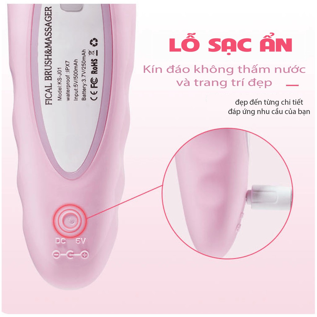 [BH 1 ĐỔI 1] Máy Rửa Mặt Chính Hãng AIKEDILI FICAL BRUSH &amp; MASSAGER