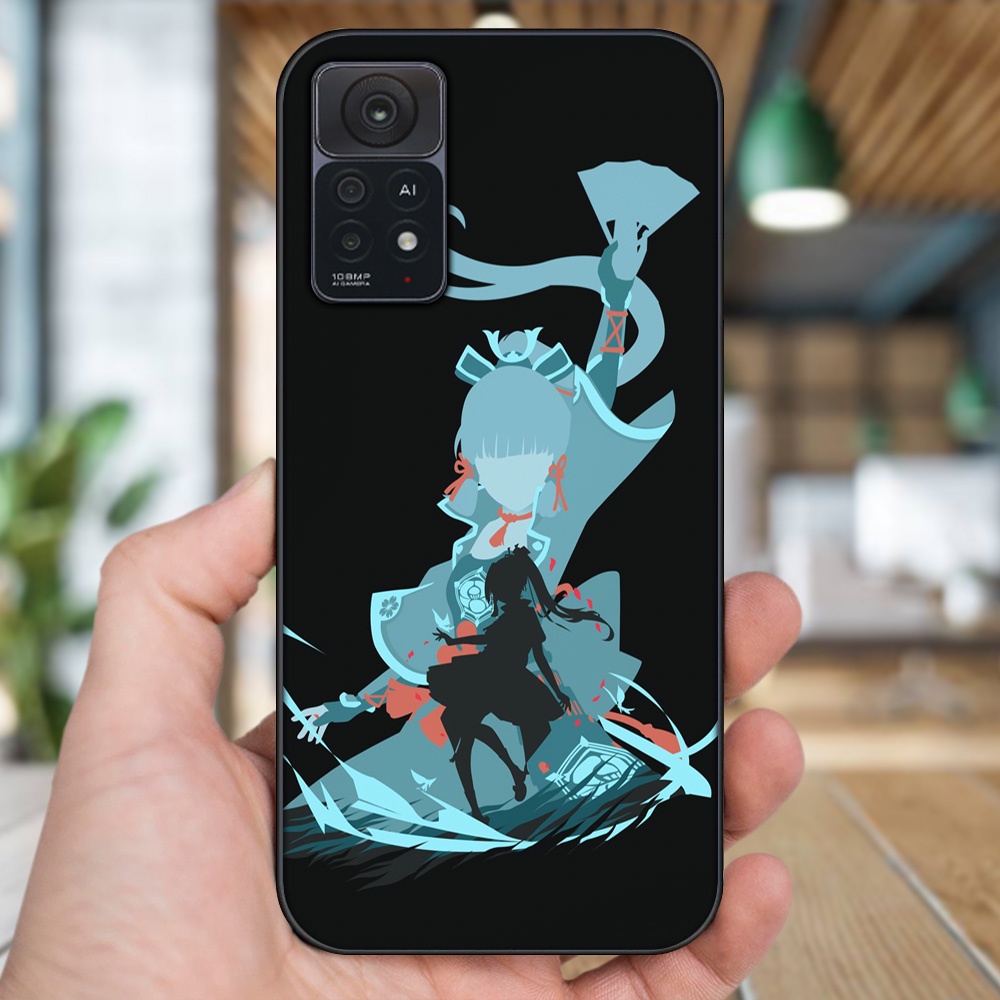 Ốp lưng Xiaomi Redmi Note 11 Pro 5G viền đen in hình Ayaka Genshin Impact