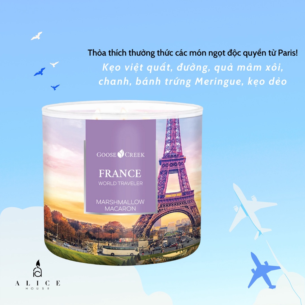 Nến thơm Goose Creek WORLD TRAVELER 3 bấc 411g