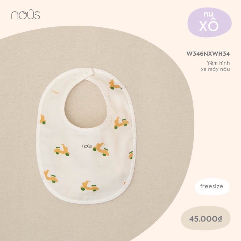 Yếm Xô Nous họa tiết dành cho bé trai, bé gái