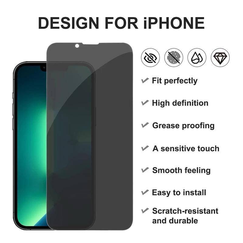 Kính Cường Lực Bảo Vệ Toàn Màn Hình Chống Nhìn Trộm Cho iPhone 13 12 11 Mini Pro MAX X XS MAX XR SE 2022 2020 7 8 6 6s Plus