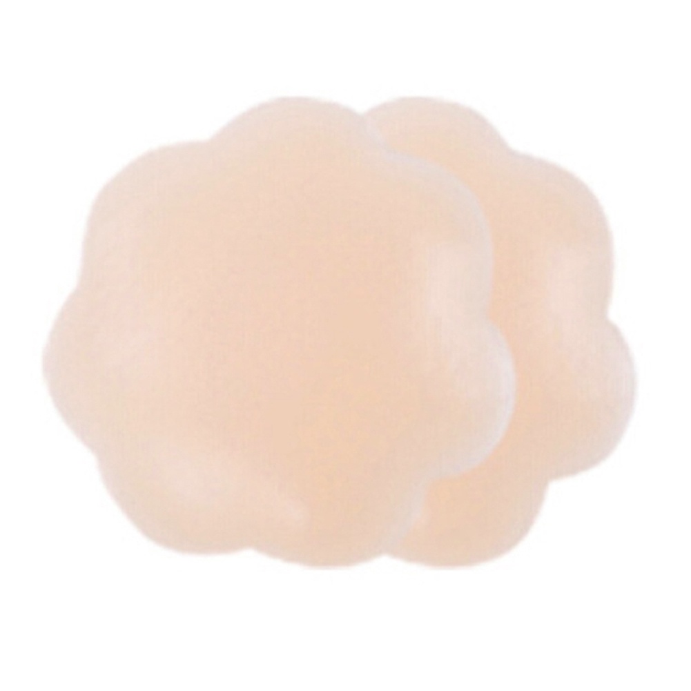 Set 2 Miếng Đệm Ngực Silicone Vô Hình Tái Sử Dụng Được Hình Tròn / Hoa / Trái Tim Cho Nữ