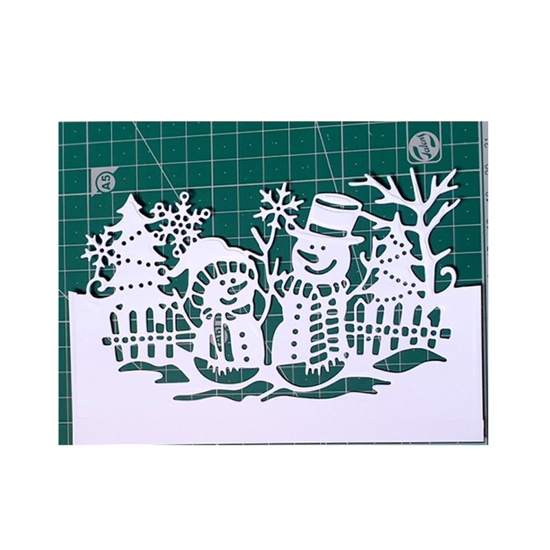 Khuôn Cắt Giấy Thép Carbon Hình Người Tuyết Dùng Trang Trí Thiệp / Scrapbook