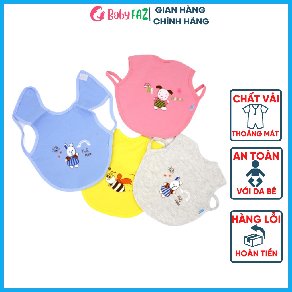 Yếm chui sơ sinh Thái Hà Thịnh 100% cotton mềm, mịn