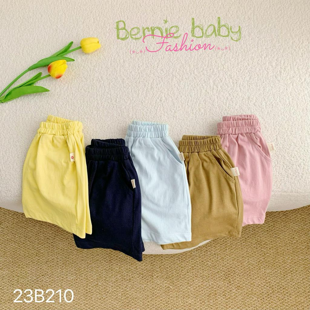 Bộ cotton ba lỗ cánh rơi unisex cho bé, bộ thun trơn màu in hoạ tiết cute dễ thương Bernie