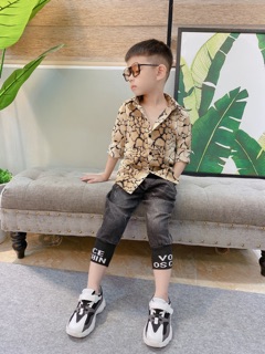 Sơ mi lụa hàn cao cấp cho bé 9-20kg