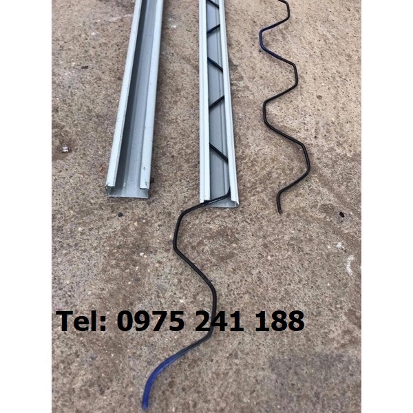 Thanh nẹp ziczac chống gỉ 2m  để căng lưới dệt kim, thanh nẹp nhà kính