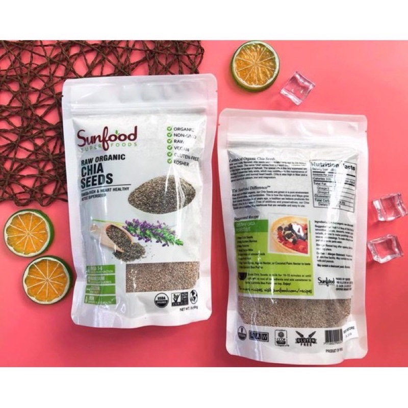 Hạt chia Sunfood Raw Organic 454g