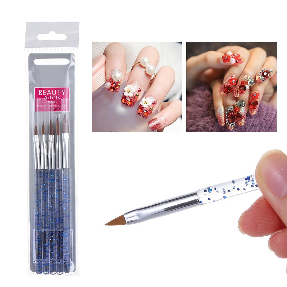 Bộ 5 Cọ Trang Trí Móng Tay Nghệ Thuật DIY