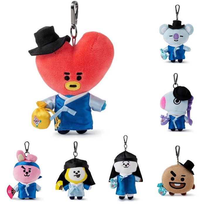 [Mã LIFEXANH03 giảm 10% đơn 500K] [Chinh hãng] Bt21 bagcharm bản Hanbok - Móc khóa bông hoạt hình