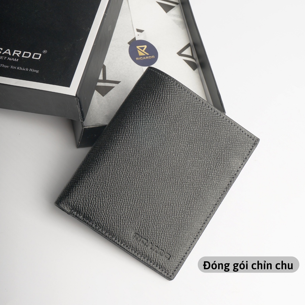 Ví Da Nam Da Saffiano Bóp Nam Mini Chống Nước, Đựng Thẻ Đựng Card,Có Hộp Làm Quà Tặng - V103