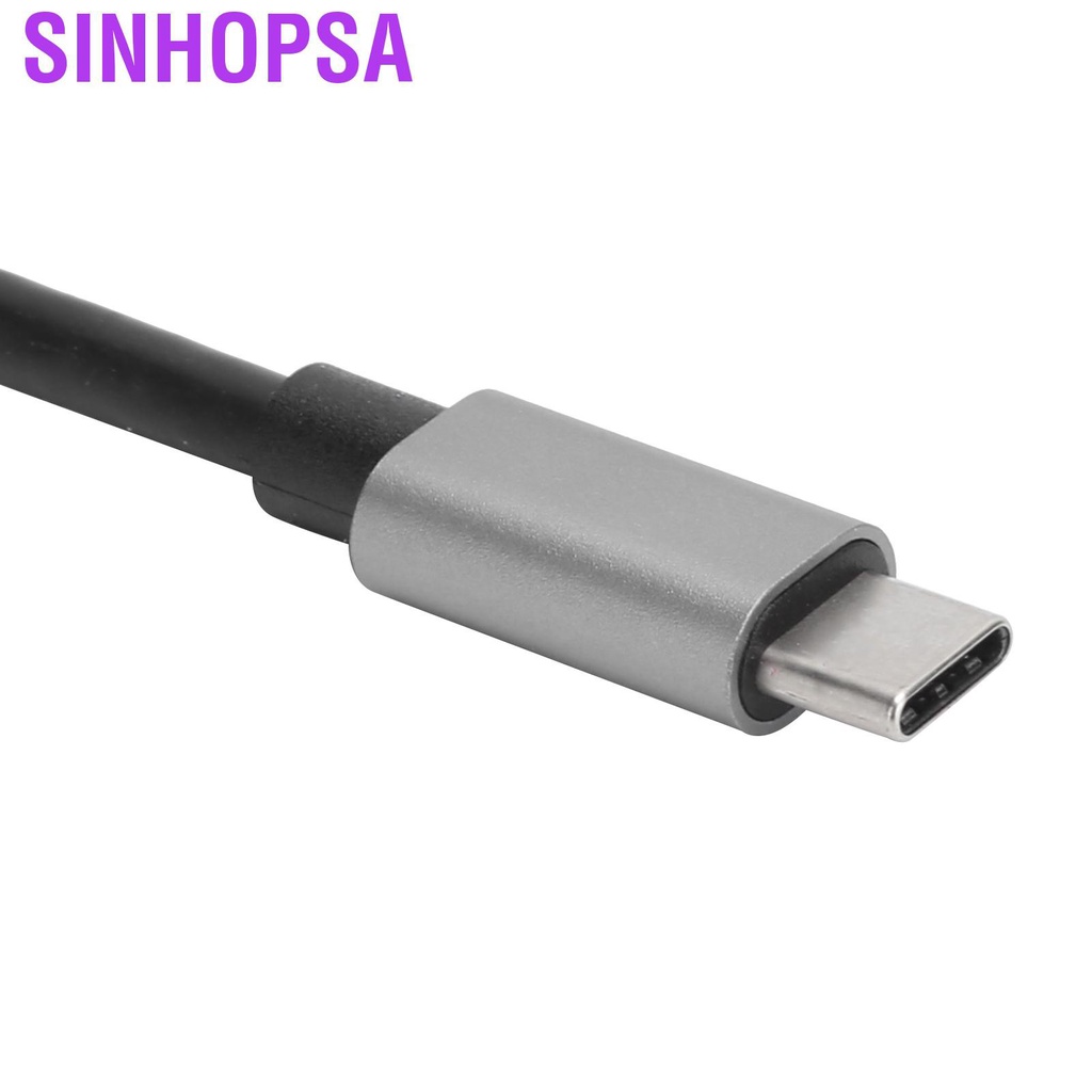 Sinhopsa 5 In 1 USB-C Hub 4K HDMI Type-C to PD RJ45 USB3.0 Adapter for iOS Samsung
