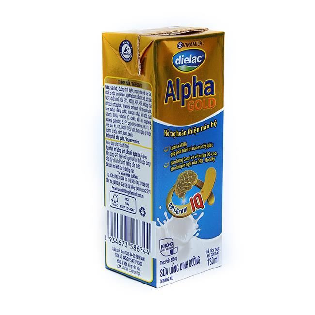 COMBO 4 Lốc sữa Dielac Alpha Gold 180ml