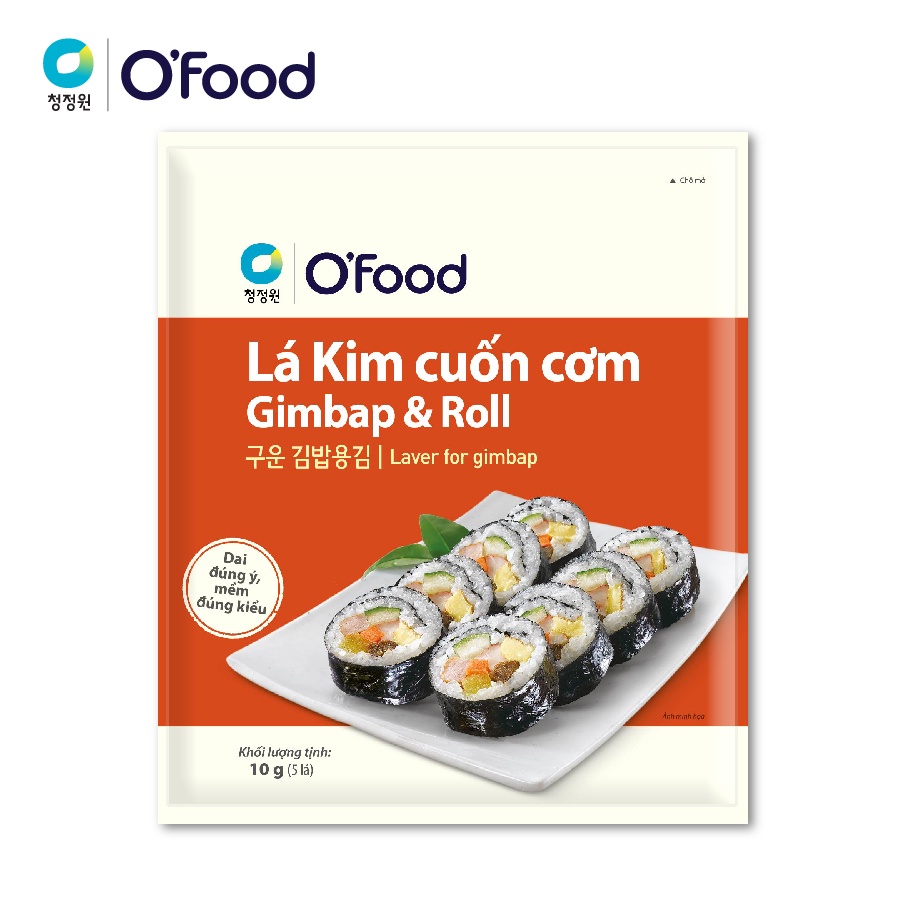 [THÙNG 64 GÓI] Rong biển / lá kim cuốn cơm Hàn Quốc O'food 10g