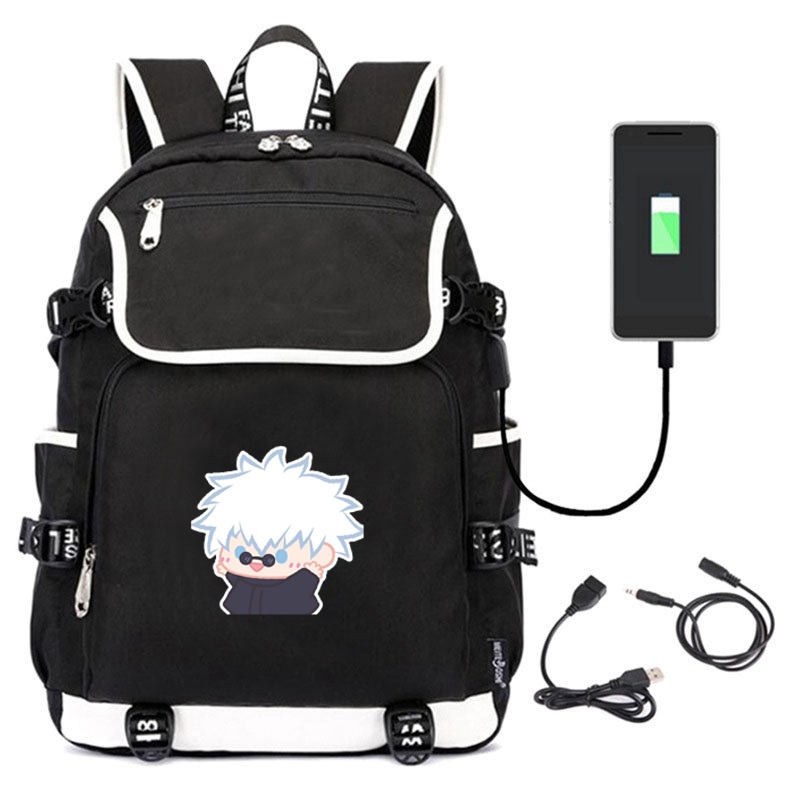 Balo nắp ngang in hình JUJUTSU KAISEN VER TẬP THỂ DỤC anime chibi thiết kế thông minh đi học cho nam nữ