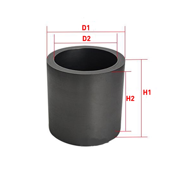 Cốc Nấu Tan Chảy Graphite Chất Lượng Cao Có Nắp Đậy Bằng Đồng Màu Vàng / Bạc