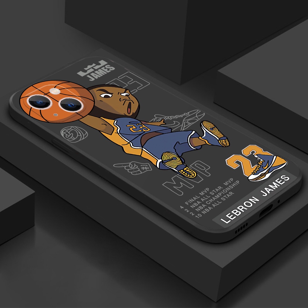Ốp Điện Thoại Silicon Mềm Hình NBA 23 James Cho iPhone 13 12 11 mini Pro Max XS XR X 7 8 SE 6 6S mini Pro