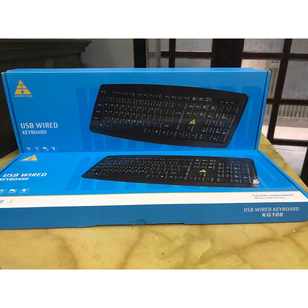 Bàn phím có dây Golden Field KG108 kết nối USB - Chính hãng mới 100%