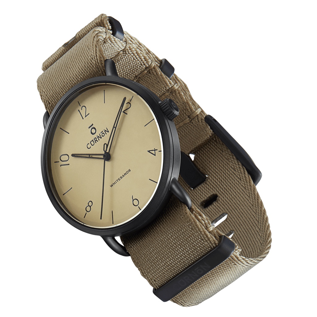 Đồng Hồ Nam/nữ Curnon Whitesands Wander Dây Vải Nato Chính Hãng - Thiết Kế Năng Động, Thời Trang