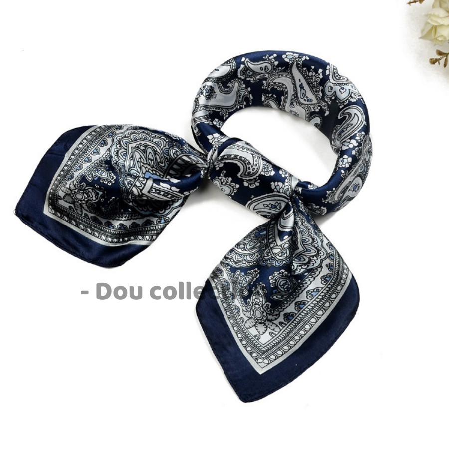 [NowShip2h] Khăn Bandana (Khăn Turban) Cao Cấp Họa Tiết Thổ Cẩm Chất Lụa Satin - 60x60cm - Mã B007