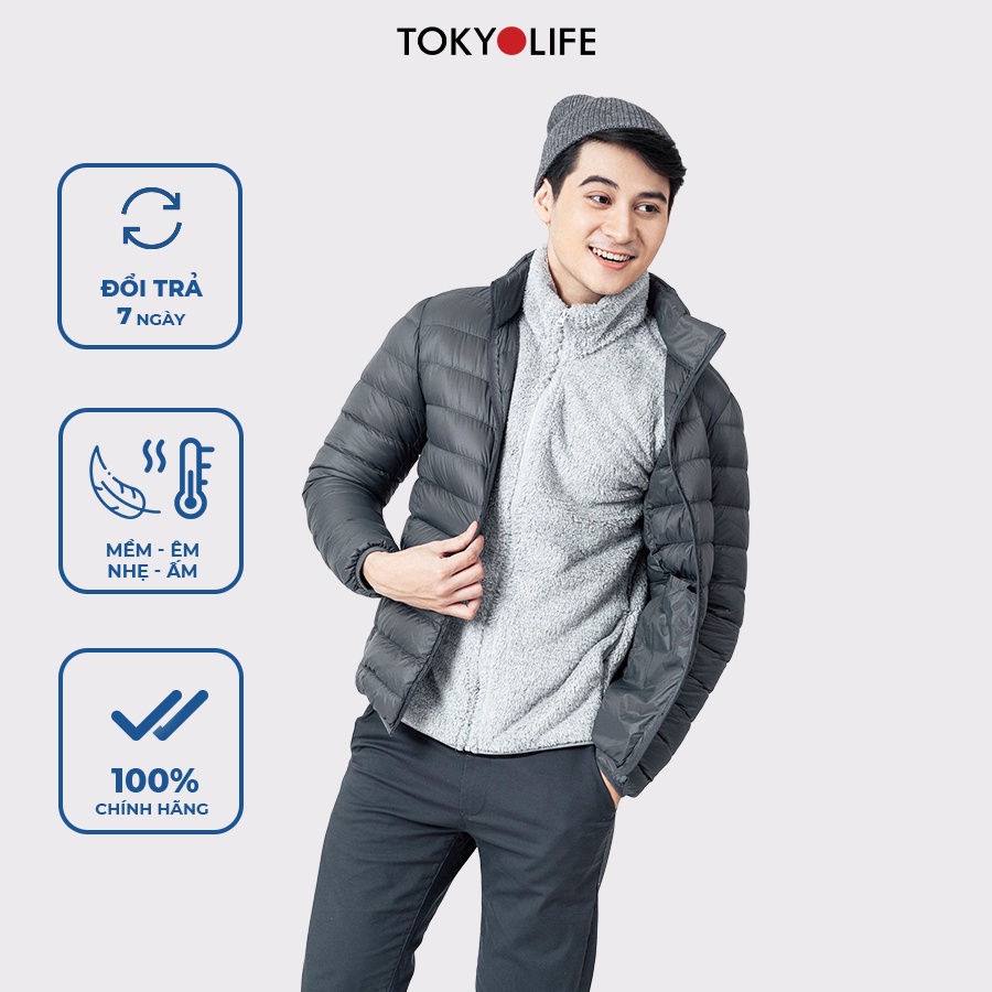 [Mã WABRTK153 giảm 12% đơn 250K] Áo Khoác Lông Vũ Cao Cấp Siêu Nhẹ, Ấm Nam cổ cao TOKYOLIFE I7FEJ004J