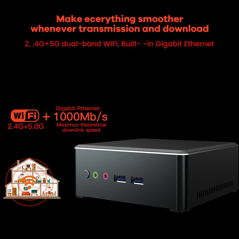 Mini PC Máy tính để bàn TBOOK MN27 AMD Ryzen7 2700U 2.4GHz đến 3.3GHz 8GB DDR4 256GB NVME SSD Radeon Vega 10 Graphics | BigBuy360 - bigbuy360.vn