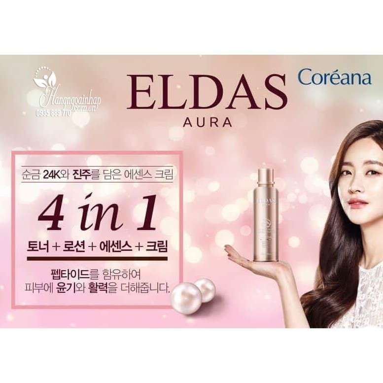 Serum Tế Bào Gốc Eldas Aura Coreana Shine Gold Pearl Premium Peptide