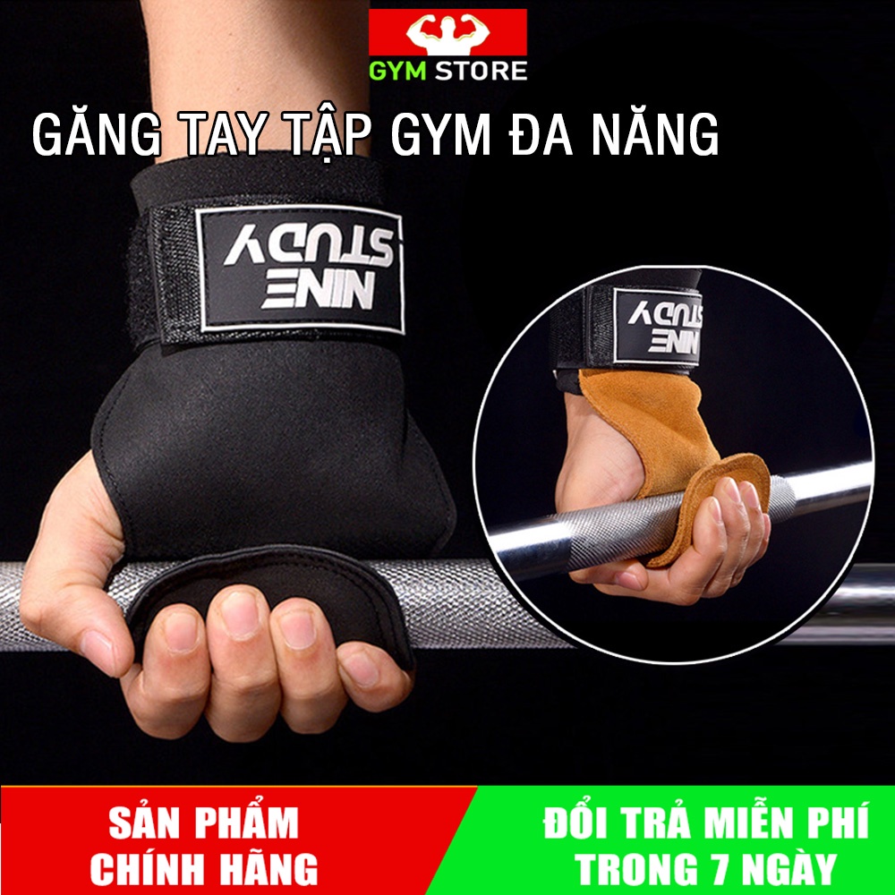 [2 Cái] Găng Tay Tập GYM - Dây kéo lưng đa năng hỗ trợ Deadlift, kéo tạ, lên xà