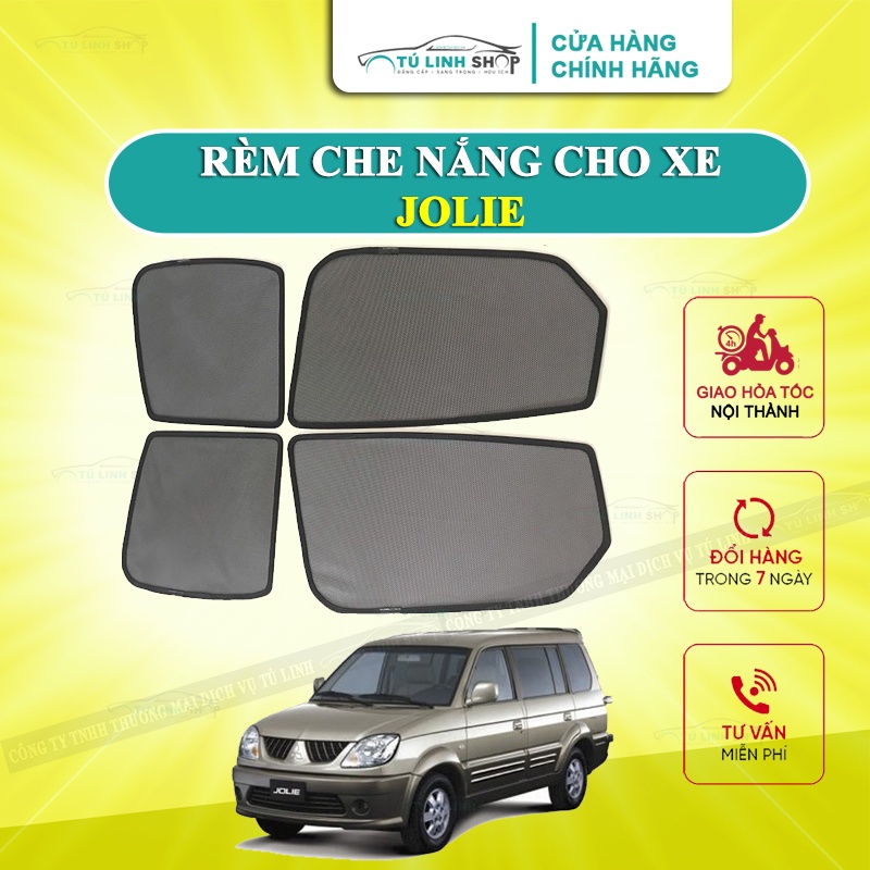 Rèm che nắng nam châm cho xe Mitsubishi Jolie 2005, bộ 4 tấm cho 4 cửa, hàng loại 1 cao cấp nhất, vừa khít kính