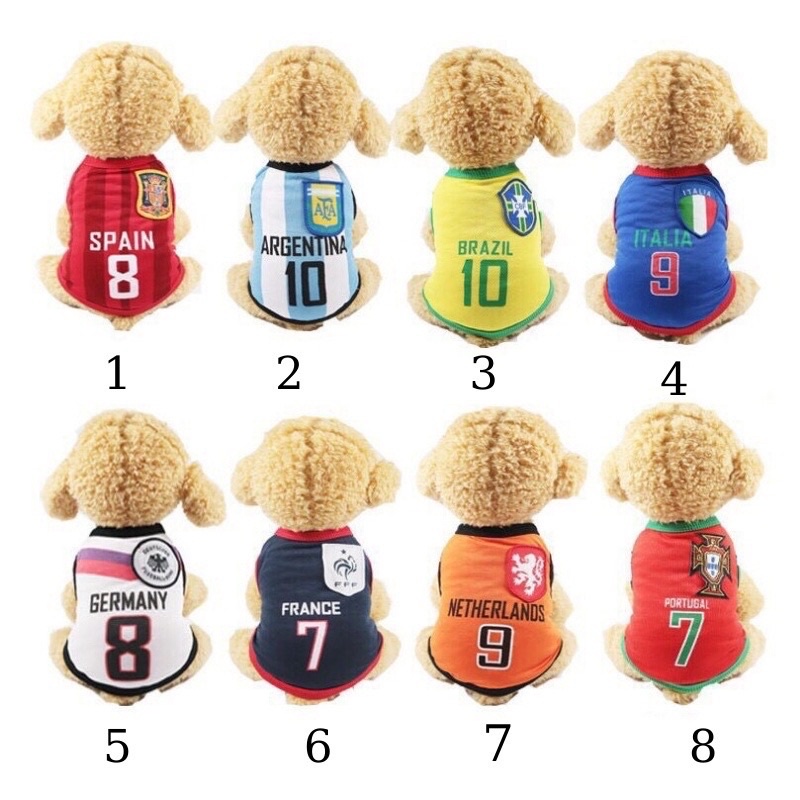 Áo Chó Mèo - ÁO CẦU THỦ BÓNG ĐÁ (Có Size Lớn) - CHỌN MẪU