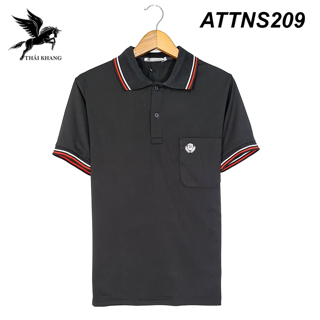 Áo thun polo nam trung niên ngắn tay có cổ có túi coton loại áo thun trung niên form rộng sọc cổ TOG2 | BigBuy360 - bigbuy360.vn