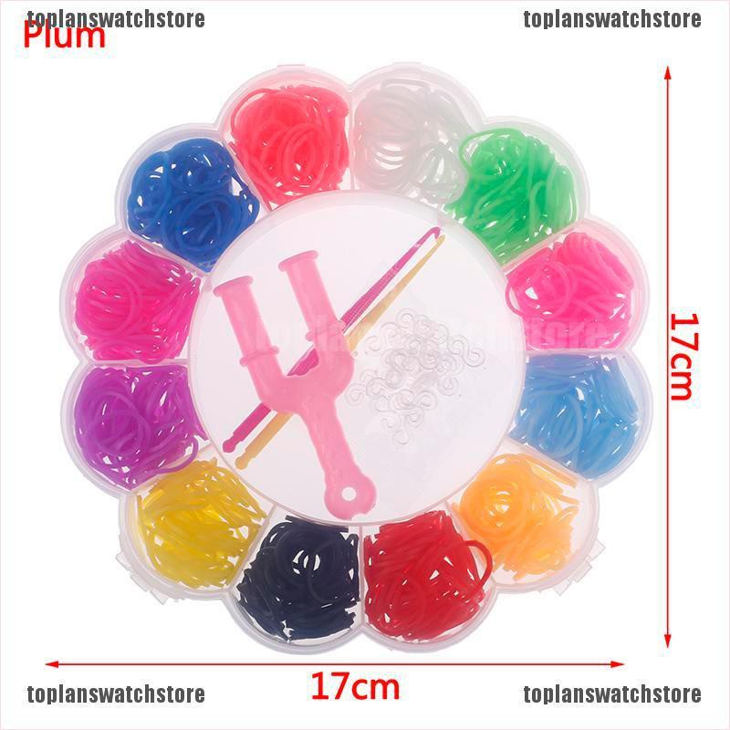 Set 600 Dây Cao Su Co Giãn Nhiều Màu Sắc Làm Vòng Tay DIY