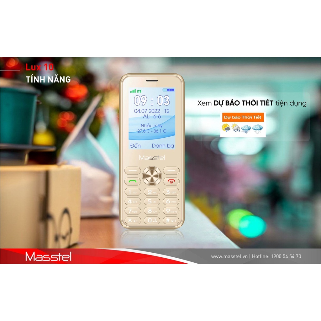 Điện thoại Masstel LUX 10 4G- Hàng Chính Hãng - Bảo Hành Toàn Quốc