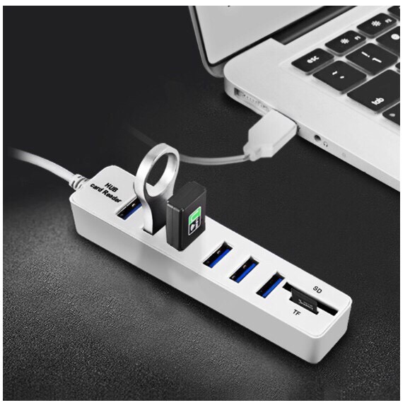 Hub chia 6 cổng usb 2.0 kiêm đầu đọc thẻ nhớ SD TF