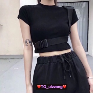 [VIDEO-ẢNH THẬT] Áo croptop KPOP dây đai