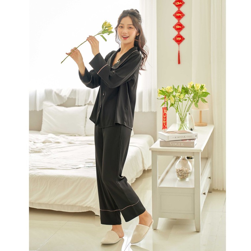 Bộ pijama Lụa cao cấp VIBES Mia Long Sleeve Py Set