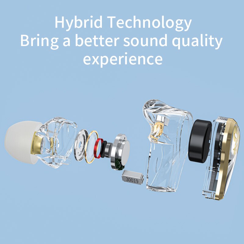 KZ SK10 1BA+1DD TWS Bluetooth 5.2 Earphones Hybrid HiFi Game Sport Headset Touch Control Noise Cancelling Earphones