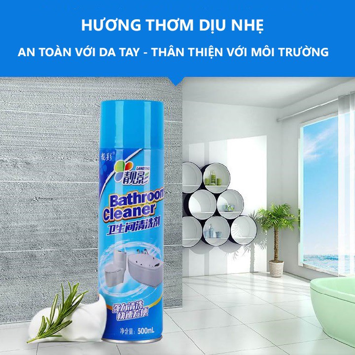 Chai xịt vệ sinh nhà bếp, phòng tắm bọt tuyết Bathroom Cleaner - VUA BAO BI