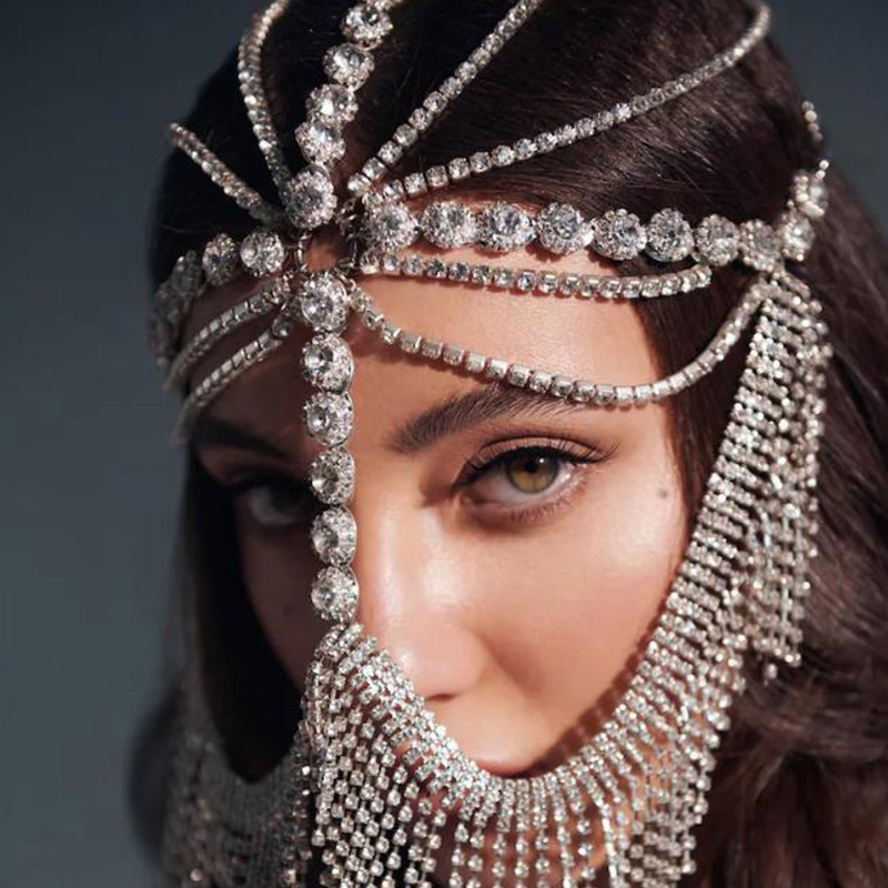 Chuỗi Dây Tua Rua Đính Đá Pha Lê Phong Cách Bohemian Sáng Tạo Thời Trang