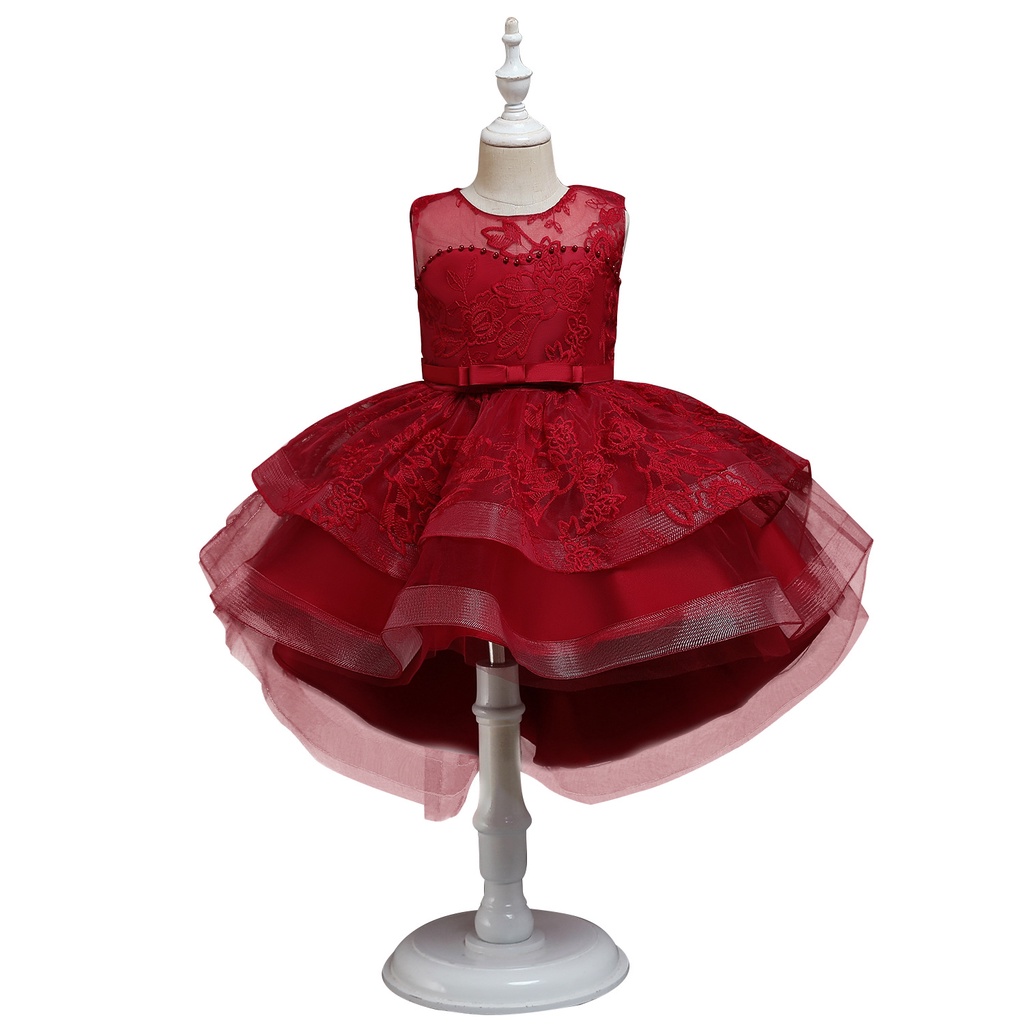 BỎ DC10 Size110-150 (13-35kg) Đầm công chúa cao cấp (Đầm voan xoè 2 tầng vải lụa dự tiệc đám cưới) hàng quảng châu