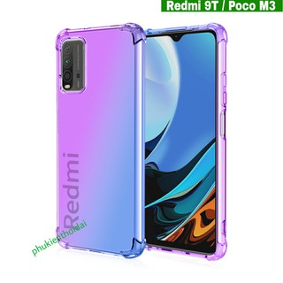 ỐP LƯNG REDMI 9T / POCO M3 DẺO ĐA SẮC LỒI 4 GÓC CHỐNG SỐC CHỐNG Ố VÀNG