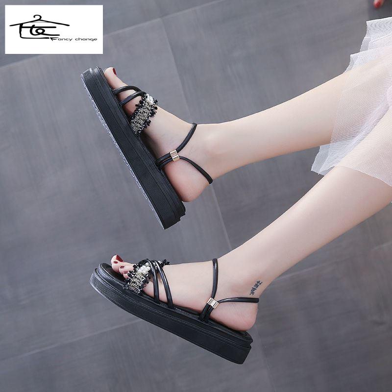Giày Sandal Đế Dày Thời Trang Mùa Hè Dành Cho Nữ