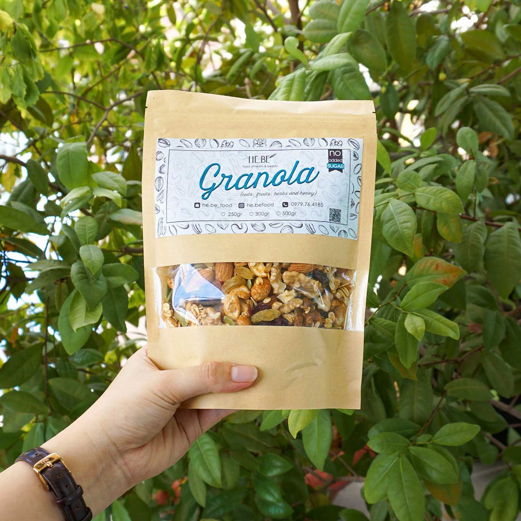[Mã 267FMCGSALE giảm 8% đơn 500K] Granola KHÔNG NHO Ăn Kiêng HeBe Không Đường, Ngũ Cốc Giảm Cân Tự Nhiên | BigBuy360 - bigbuy360.vn