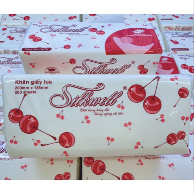 TY Khăn giấy rút silkwell 280 tờ Cherry đỏ 45 2