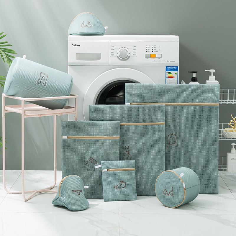 Túi Lưới Giặt Đồ Lót / Vớ Nhiều Màu Chống Biến Dạng Có Khóa Kéo