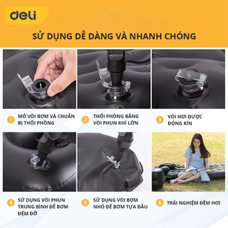 Đệm bơm hơi ô tô deli cao cấp chính hãng đem lại cảm giác thư giãn - ảnh sản phẩm 5