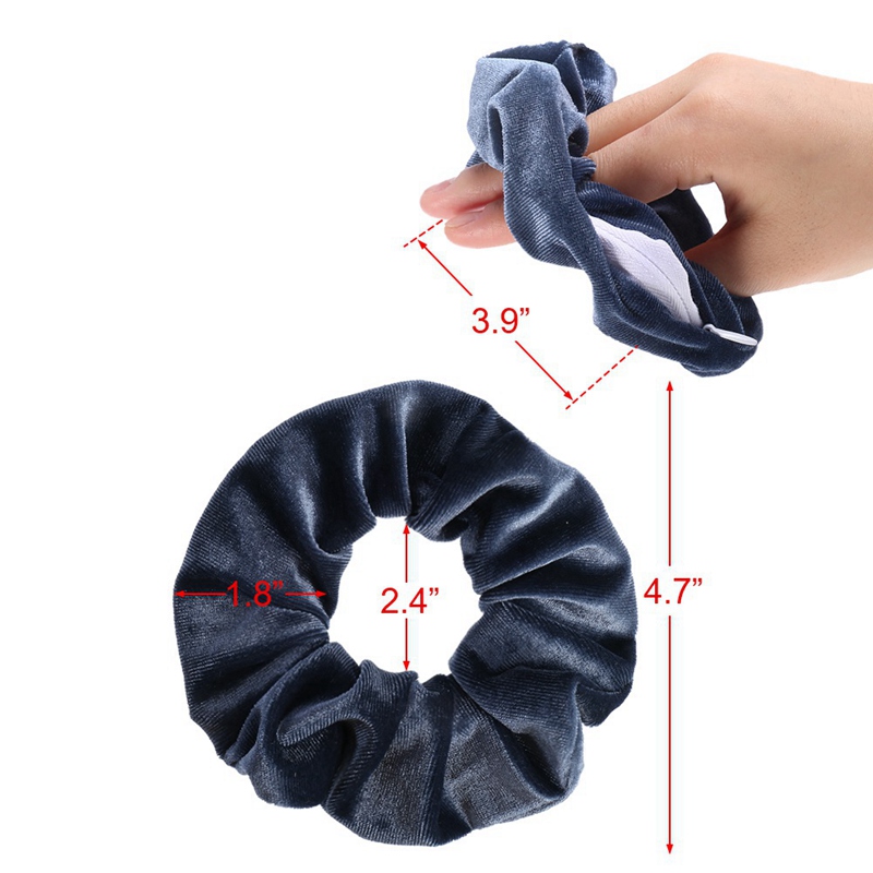 Tmdbyx Dây Cột Tóc Co Giãn Có Túi Khóa Kéo Cho Nữ