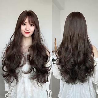 Tóc giả nguyên đầu xoăn dài dài 65cm