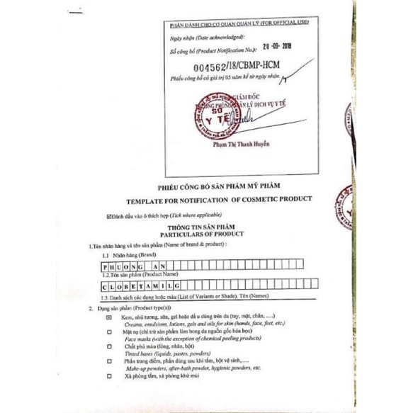 KEM NÁM CLOBETAMIL G THÁI MỚI